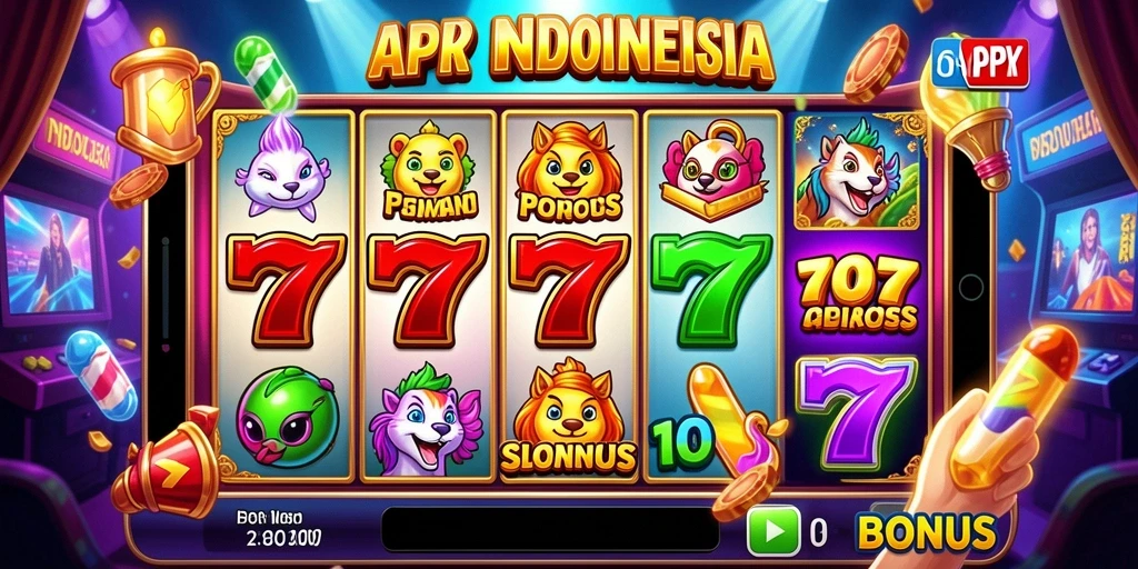 Tampilan level yang menantang dan berwarna-warni.