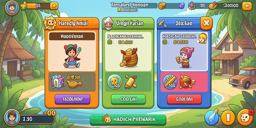 Tampilan karakter utama sebelum memasuki petualangan.